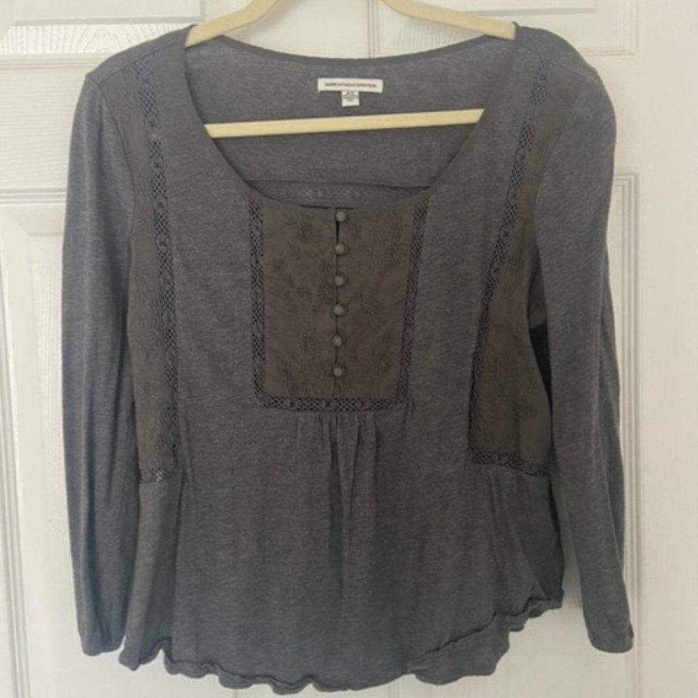 American Eagle Henley Tee